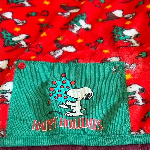 Peanuts Red and Green Holiday Snoopy Dog Pajamas - Picture 2 of 6